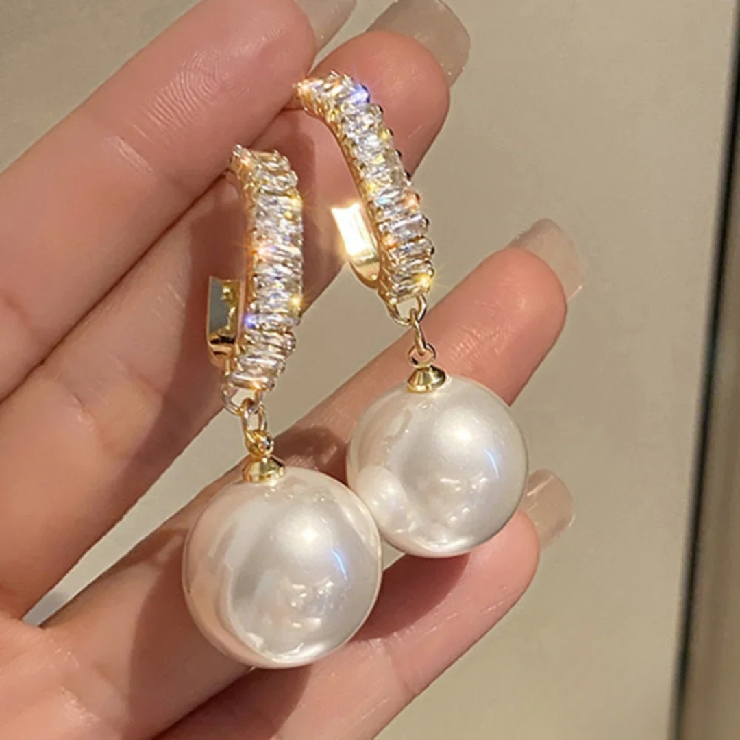 Elegáns Gyöngy és Zirconia Fülbevalók