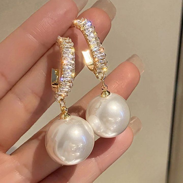 Elegáns Gyöngy és Zirconia Fülbevalók