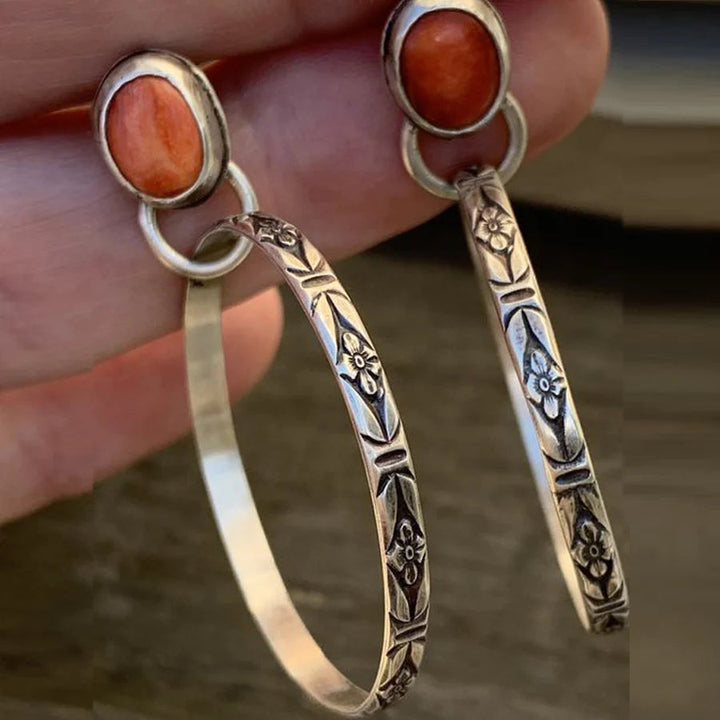 Vintage Onyx Boho Chic Fülbevalók