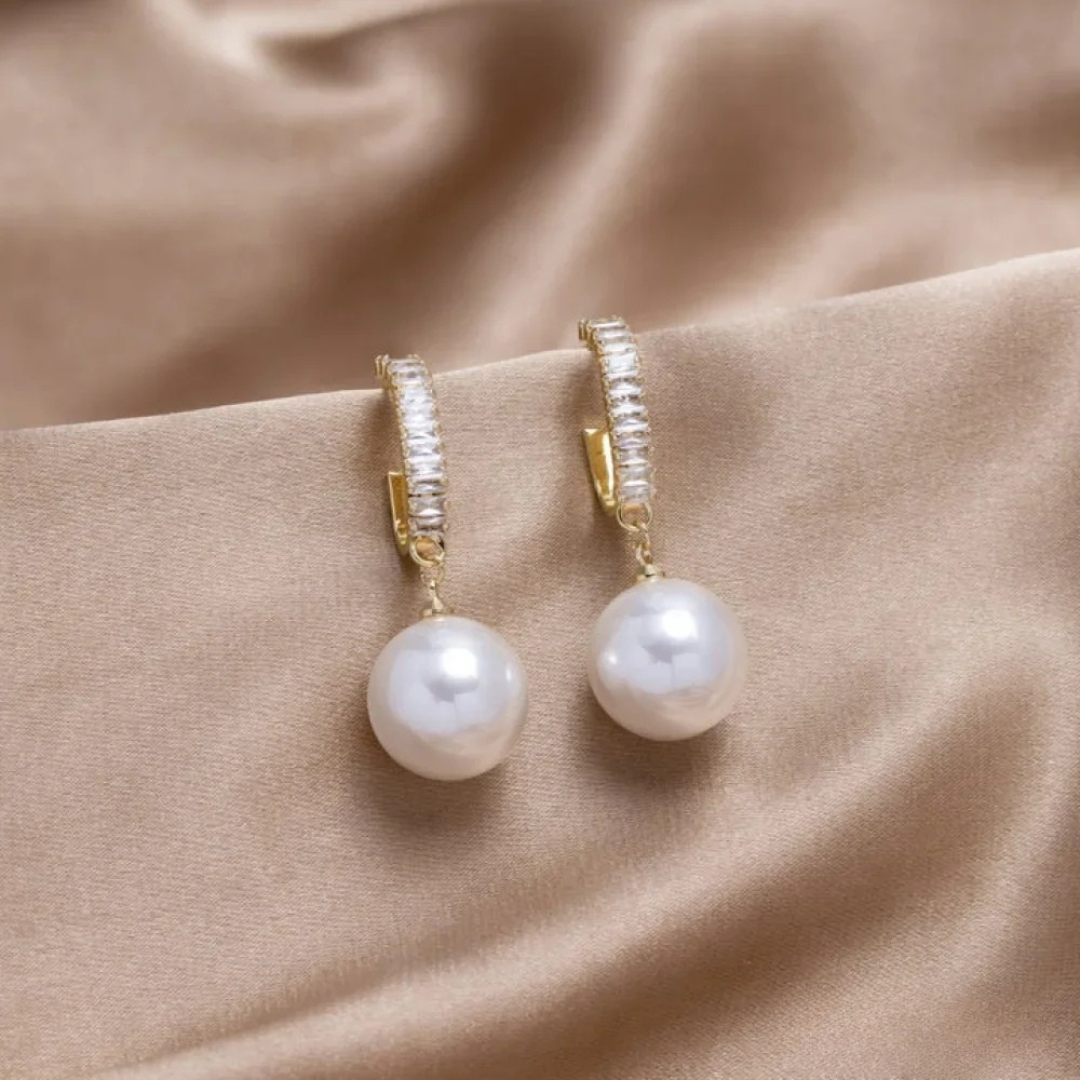 Elegáns Gyöngy és Zirconia Fülbevalók