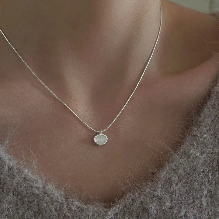 Klasszikus Nyaklánc Egyedüli Medállal Ezüstben