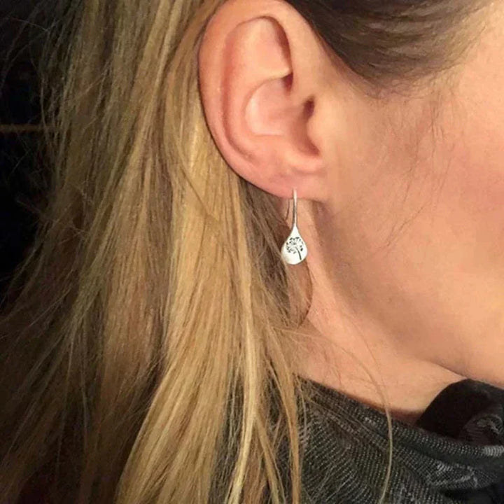 925 Sterling ezüst Pitypang levél fülbevalók