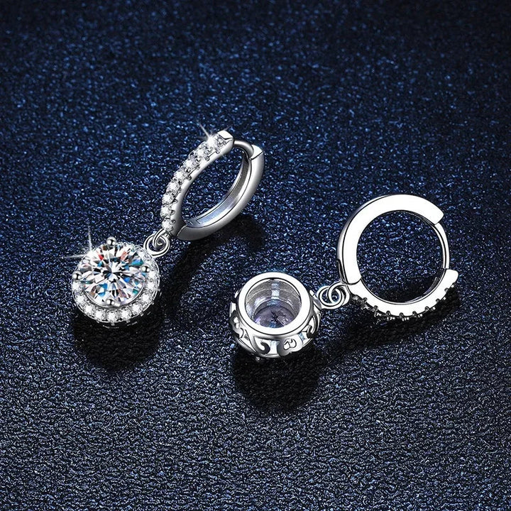 Sterling ezüst 1 karátos moissanite fülbevalók