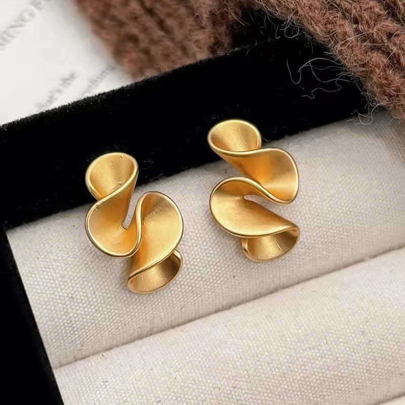 Sterling ezüst 18K arany virág fülbevalók