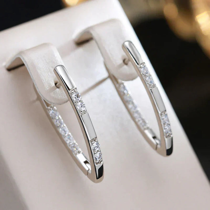 Elegáns Zirconia Fülbevalók Aranyban