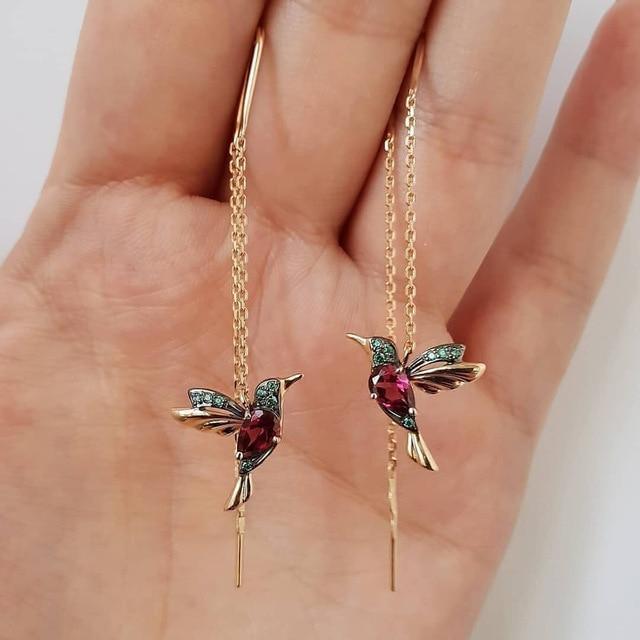 Kolibri Zománc és Zirconia Fülbevalók